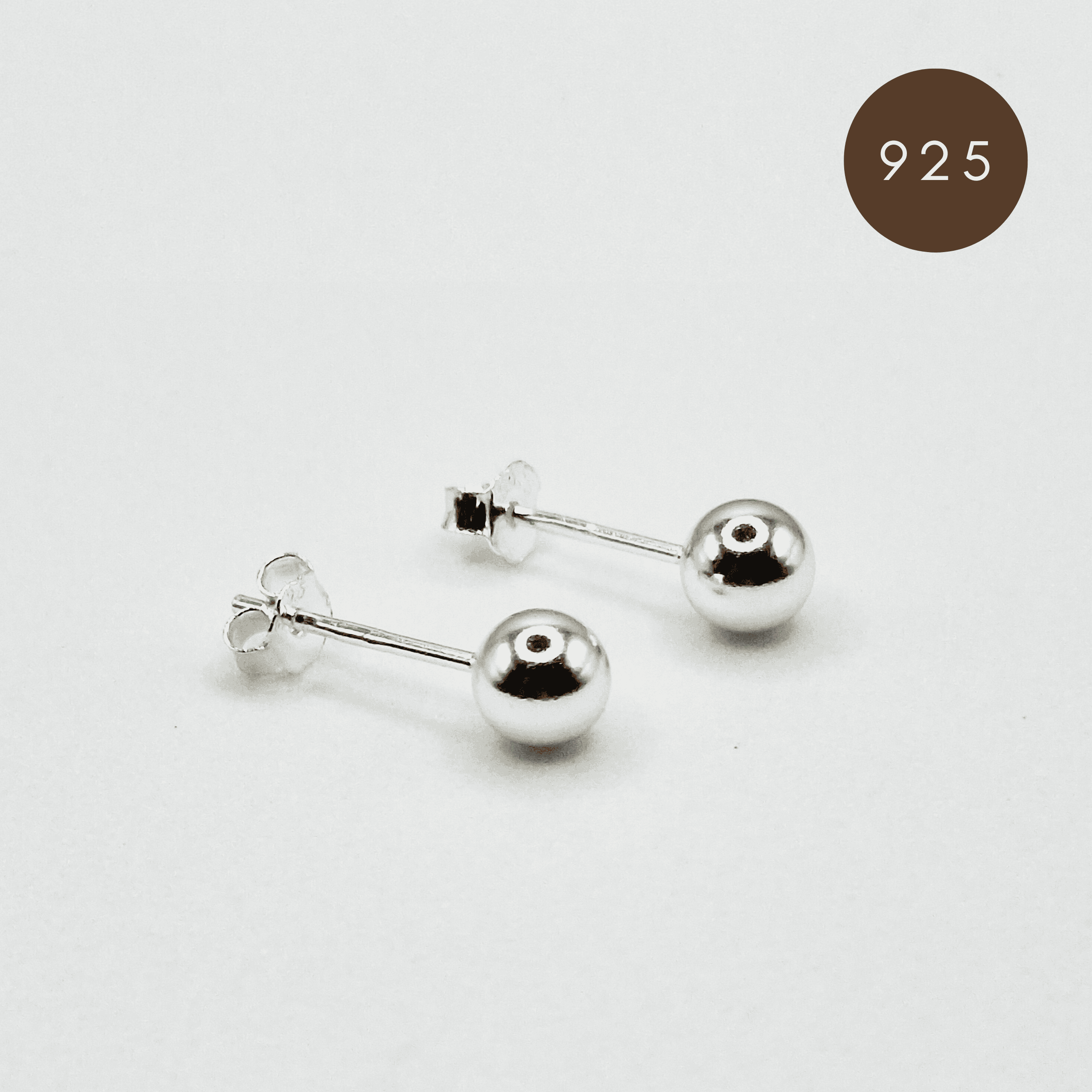 925 Zilver Oorknoppen bol dames - Afbeelding 3